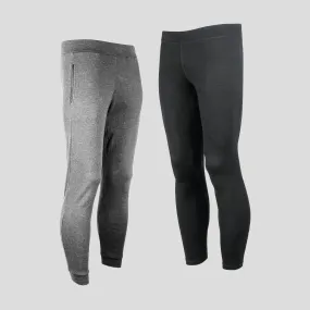 Mix 2 Pack - Men's Alpaca Wool Sweatpants & Leggings: 420 Midweight