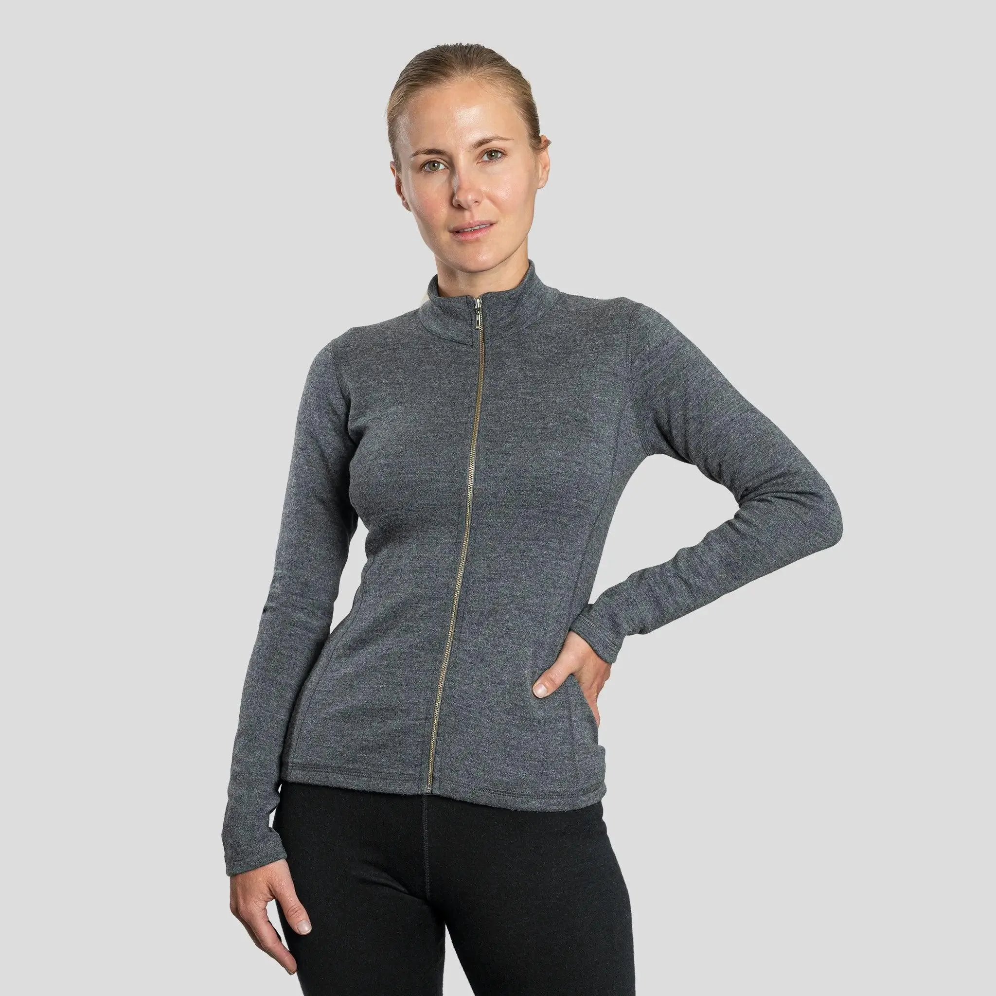 Mix 2 Pack - Women's Alpaca Wool Jacket Full-Zip & Sweatpants: 420 Midweight