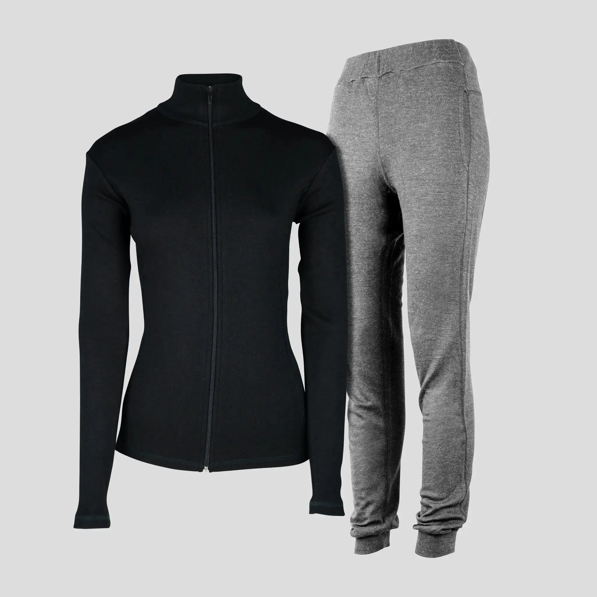 Mix 2 Pack - Women's Alpaca Wool Jacket Full-Zip & Sweatpants: 420 Midweight