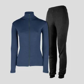 Mix 2 Pack - Women's Alpaca Wool Jacket Full-Zip & Sweatpants: 420 Midweight