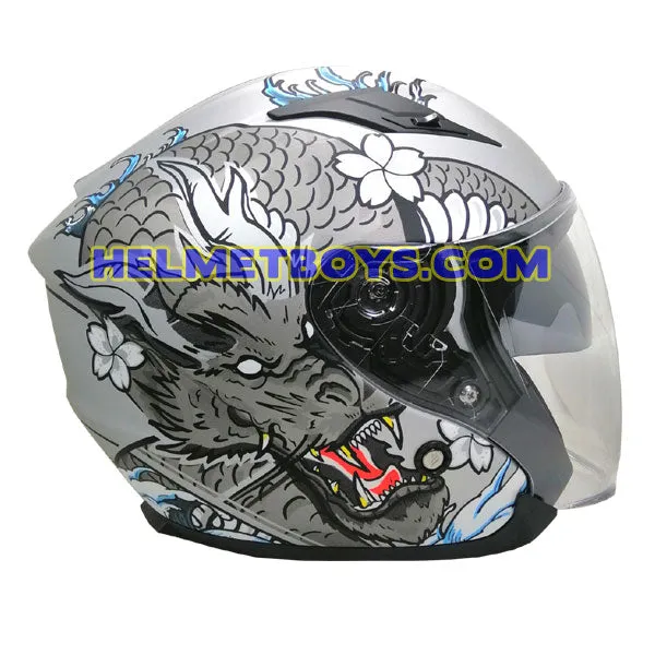 MT Motorcycle Sunvisor Helmet A2 KRPA KOI MATT GREY