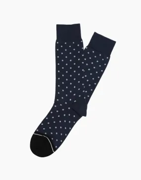 Navy & White Polka Dot Socks