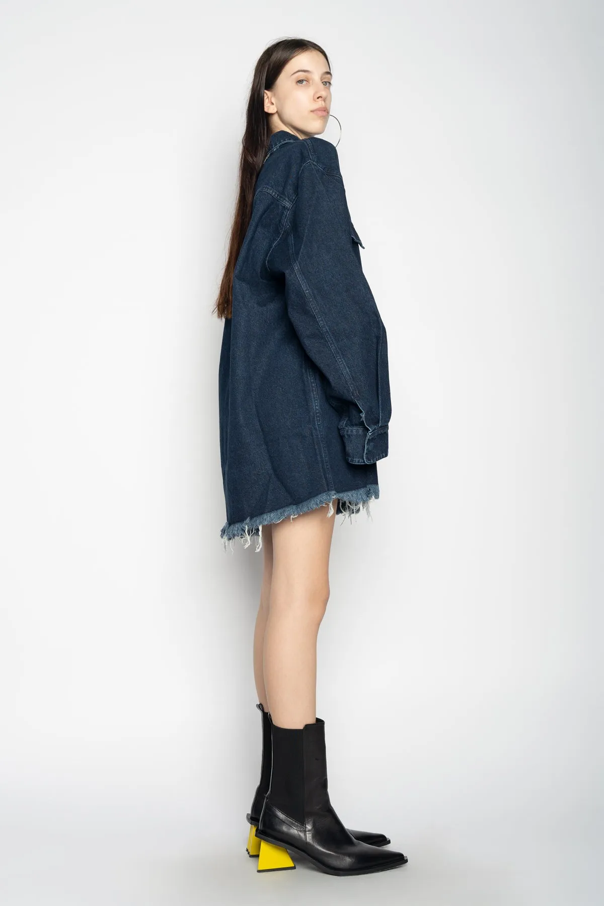 NAVY DENIM OVERSHIRT