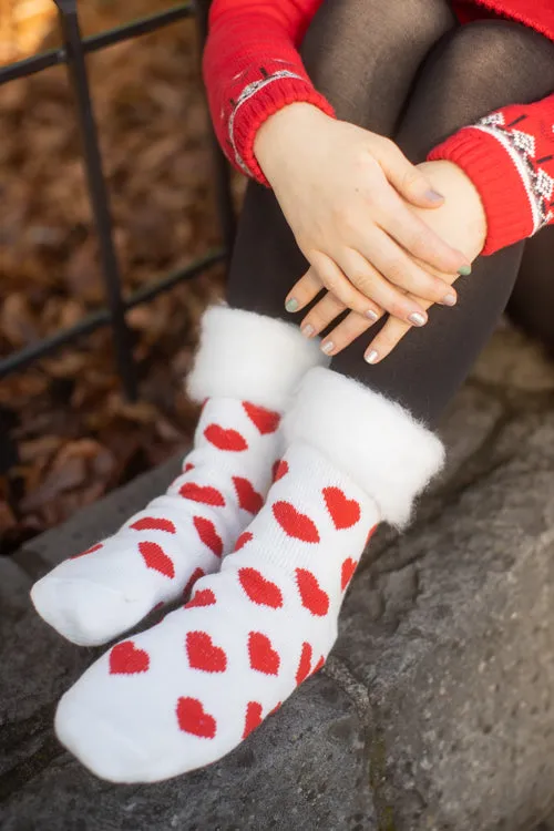 New Zealand Bed Socks with Hearts