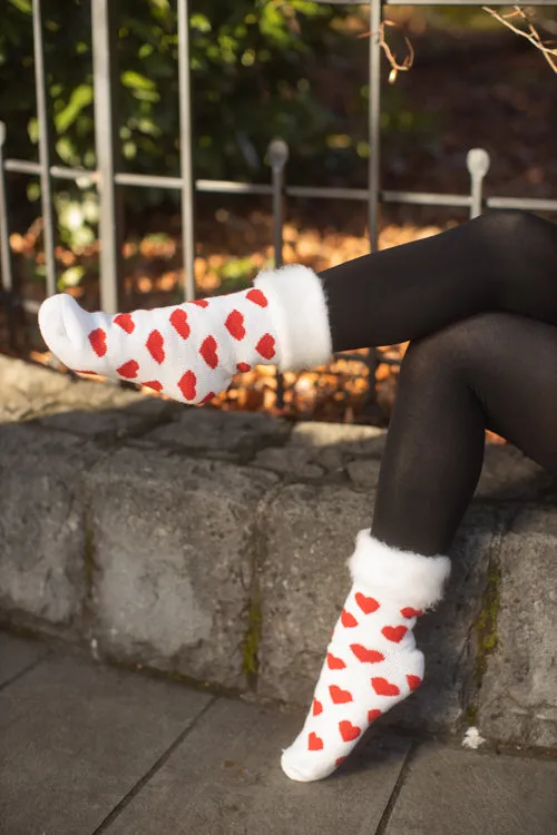 New Zealand Bed Socks with Hearts