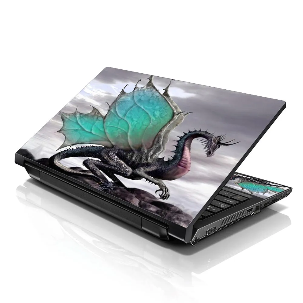 Notebook / Netbook Sleeve Carrying Case w/ Handle & Adjustable Shoulder Strap & Matching Skin – Flying Dragon