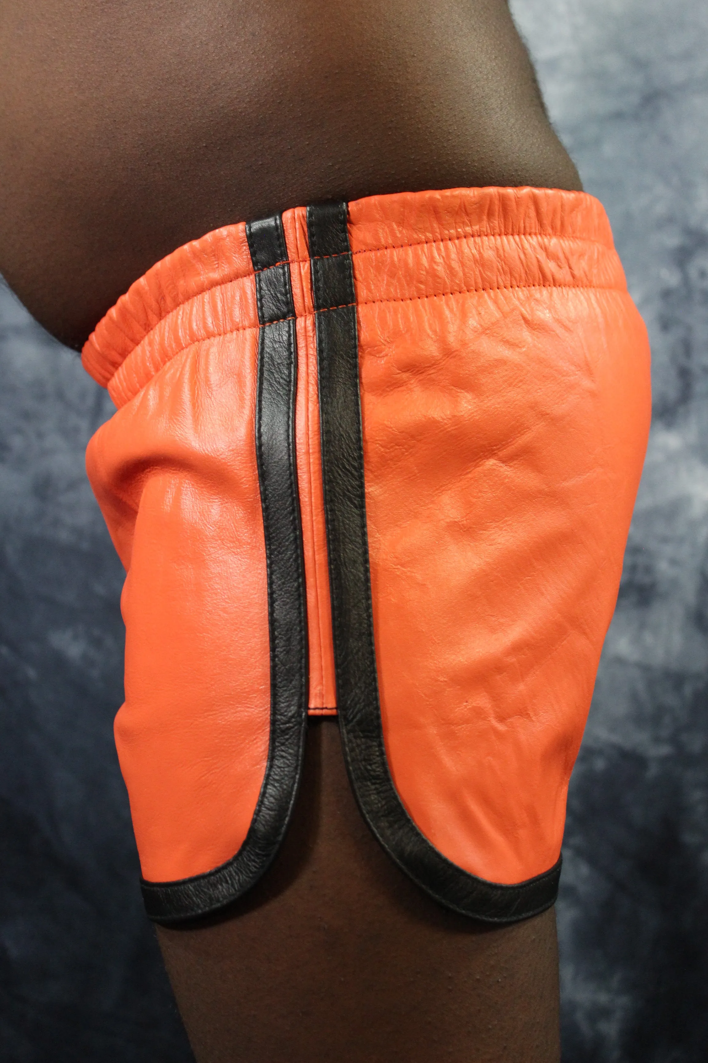 OnF Booty Shorts in Orange with Black