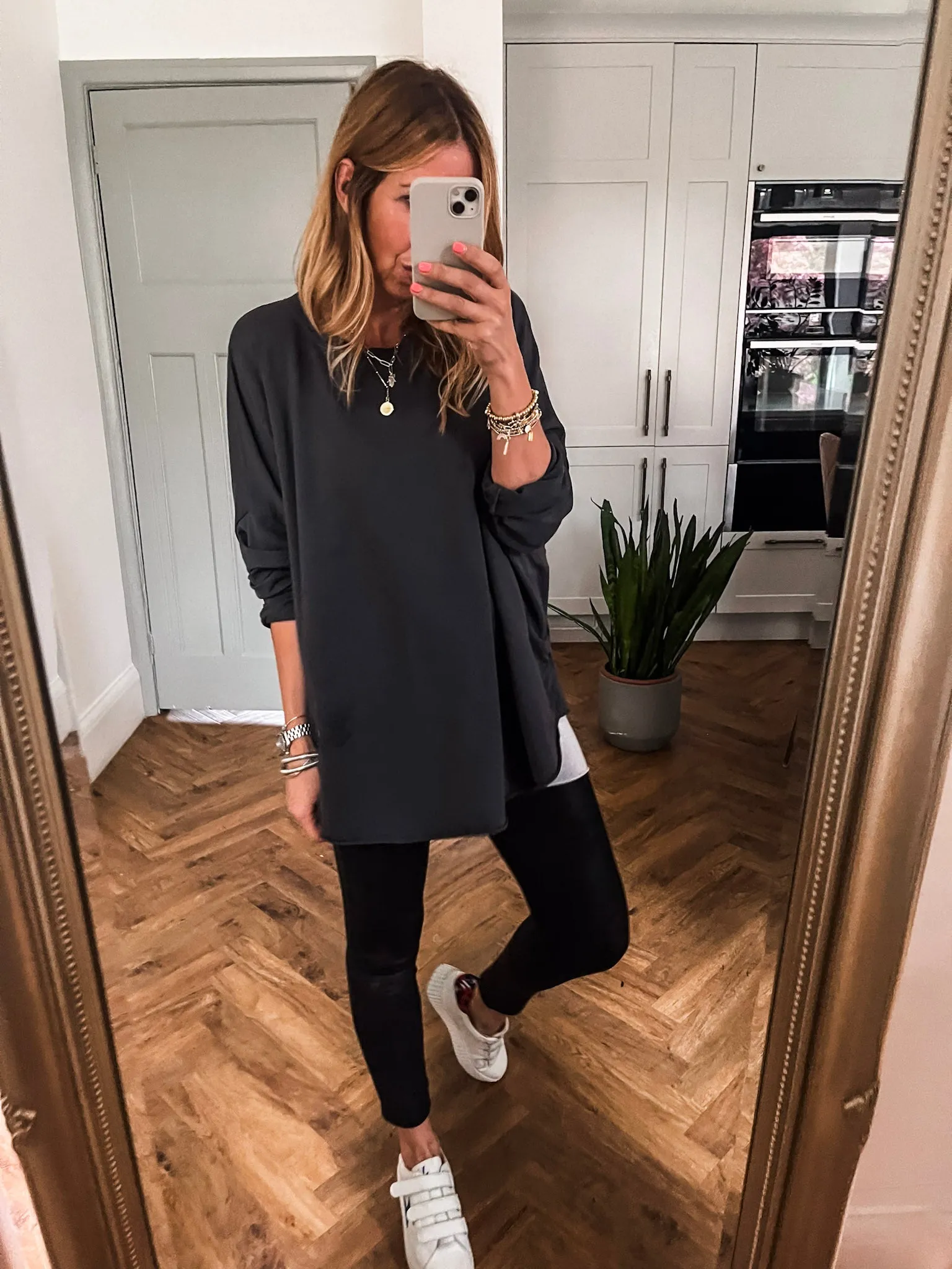 Oversized Jersey Long Sleeve Top