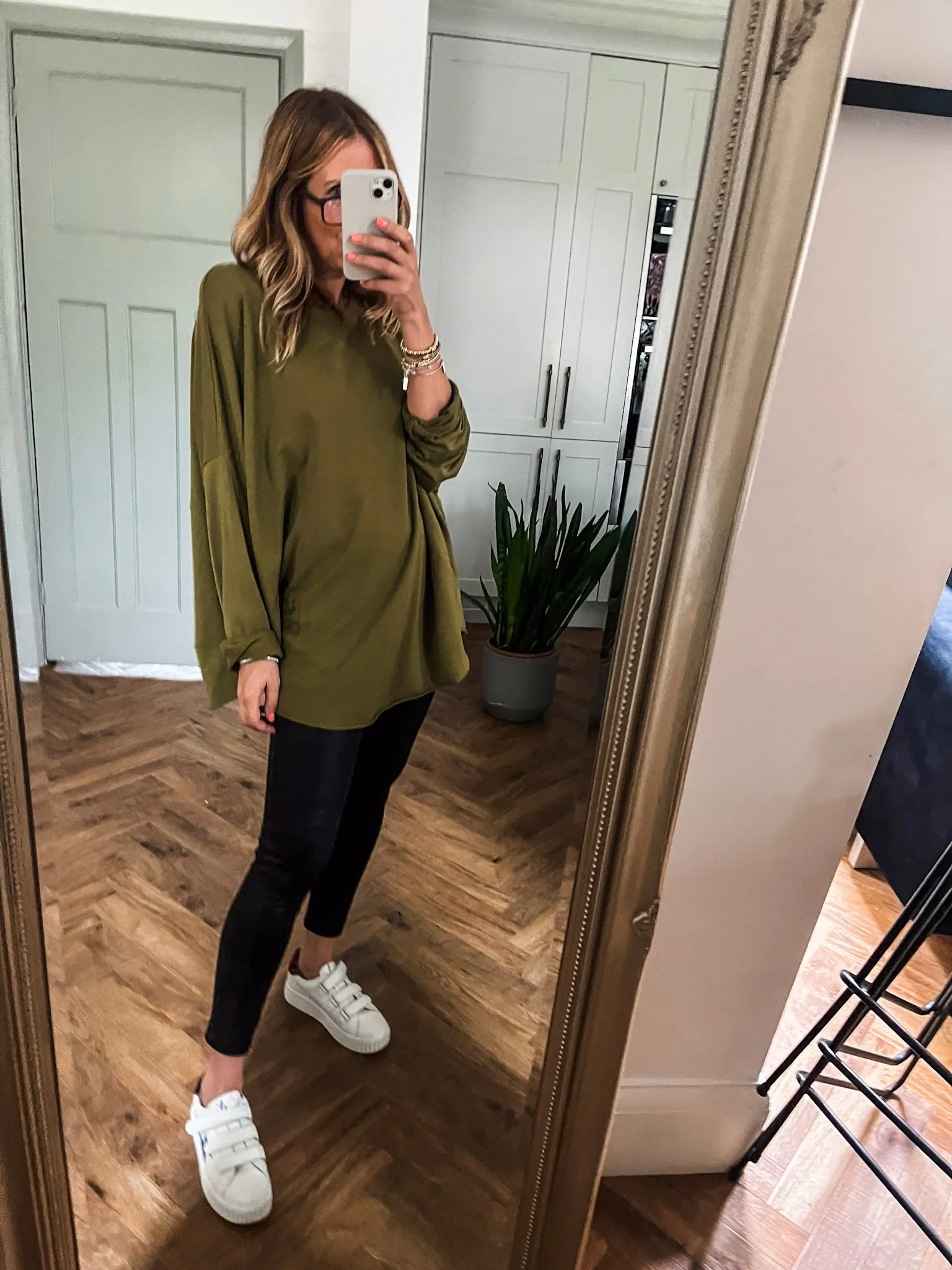 Oversized Jersey Long Sleeve Top