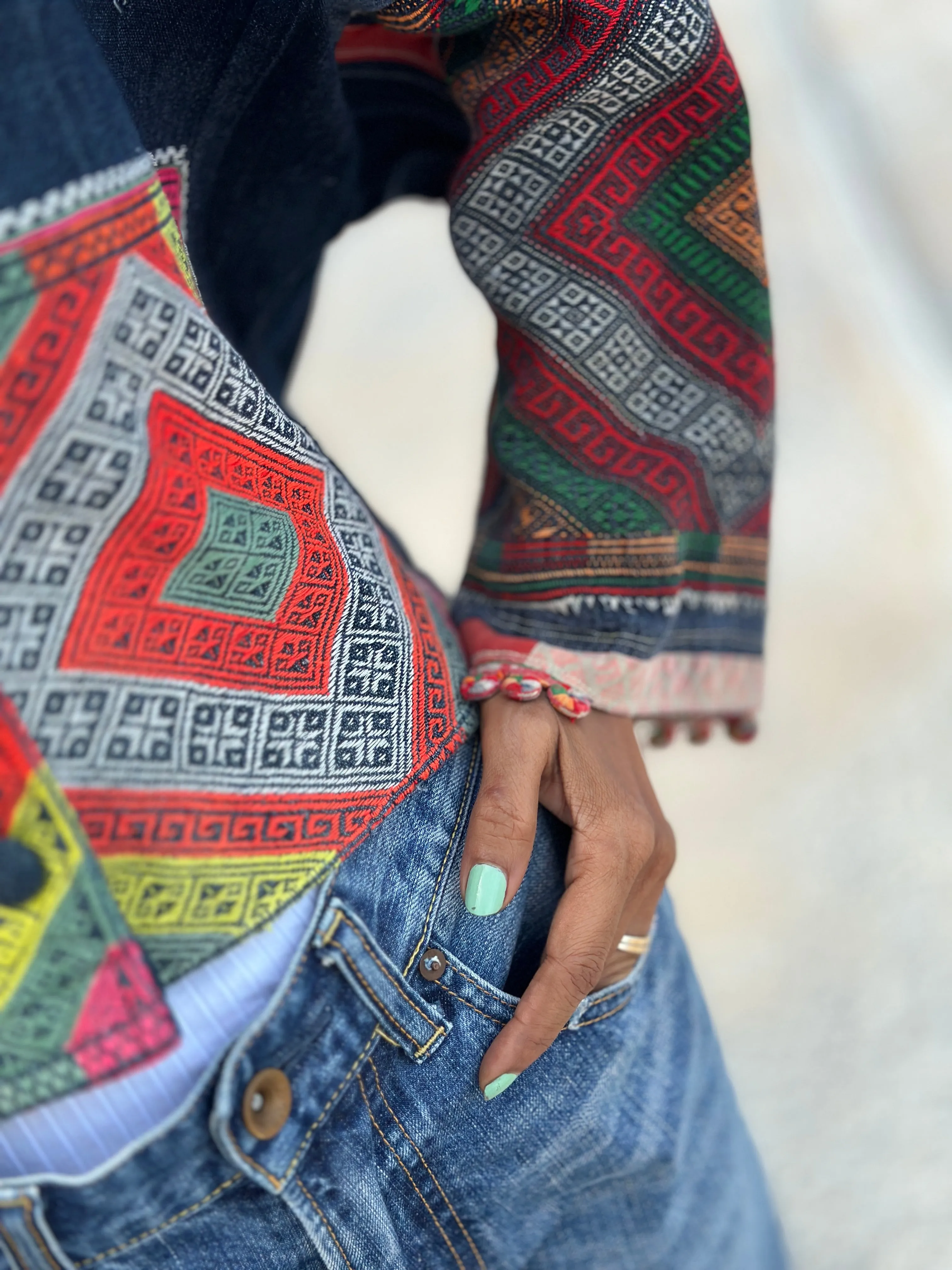 Patchwork Jacket Top