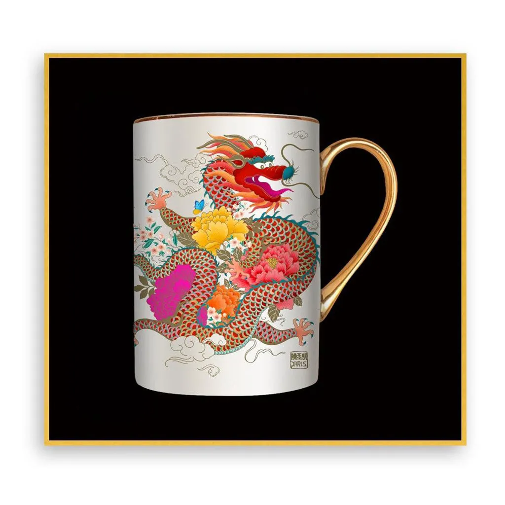 'Peony Dragon' Mug