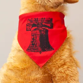 Philadelphia dog bandanna, Liberty Bell dog bandanna, red dog bandanna