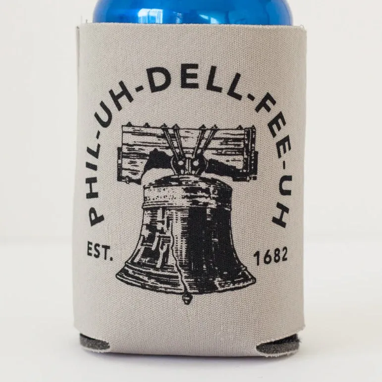 Philadelphia souvenir, beer can coolie for Philly native, Liberty Bell gift idea