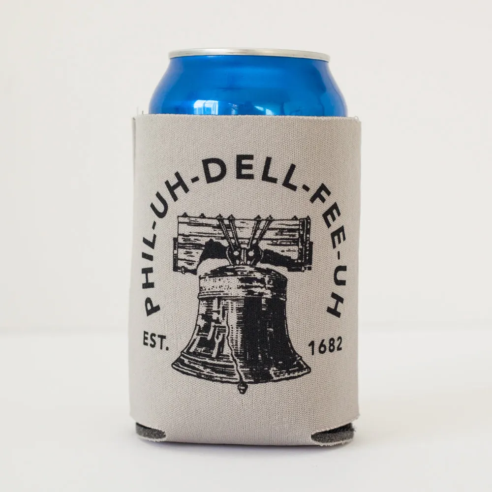 Philadelphia souvenir, beer can coolie for Philly native, Liberty Bell gift idea