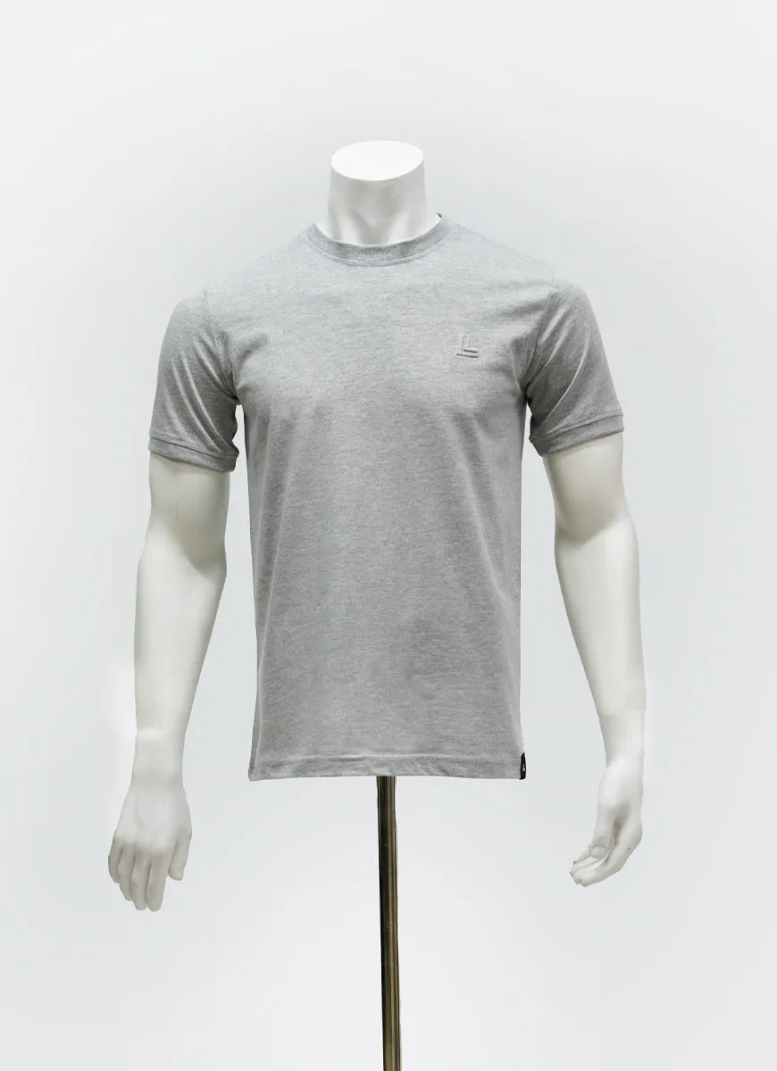 Plain Grey 100% Cotton Basic T-shirt"