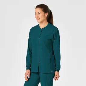 PRO Women's Snap Front Scrub Jacket - Caribbean