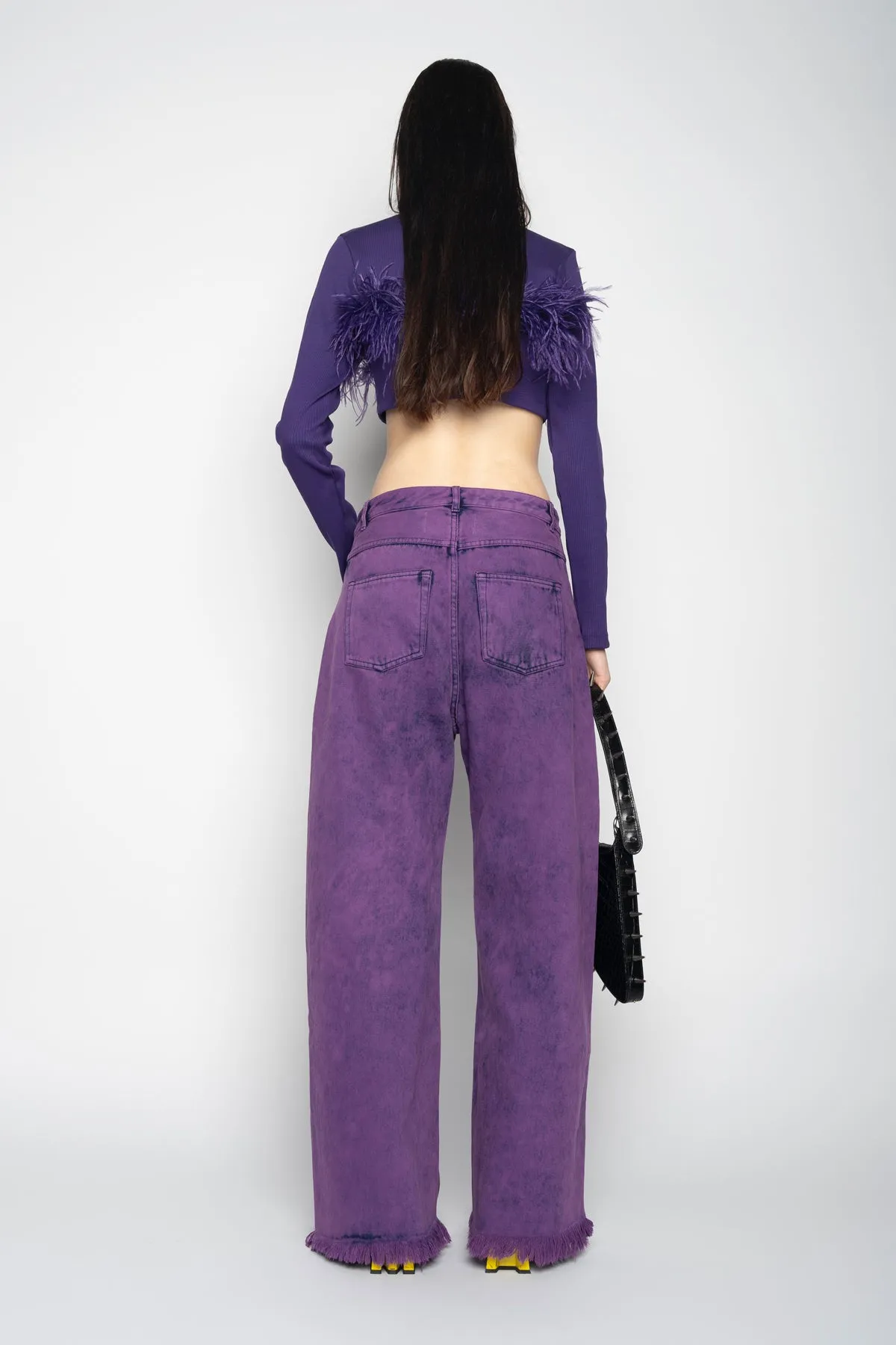 PURPLE BOYFRIEND TROUSERS