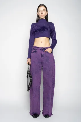 PURPLE BOYFRIEND TROUSERS