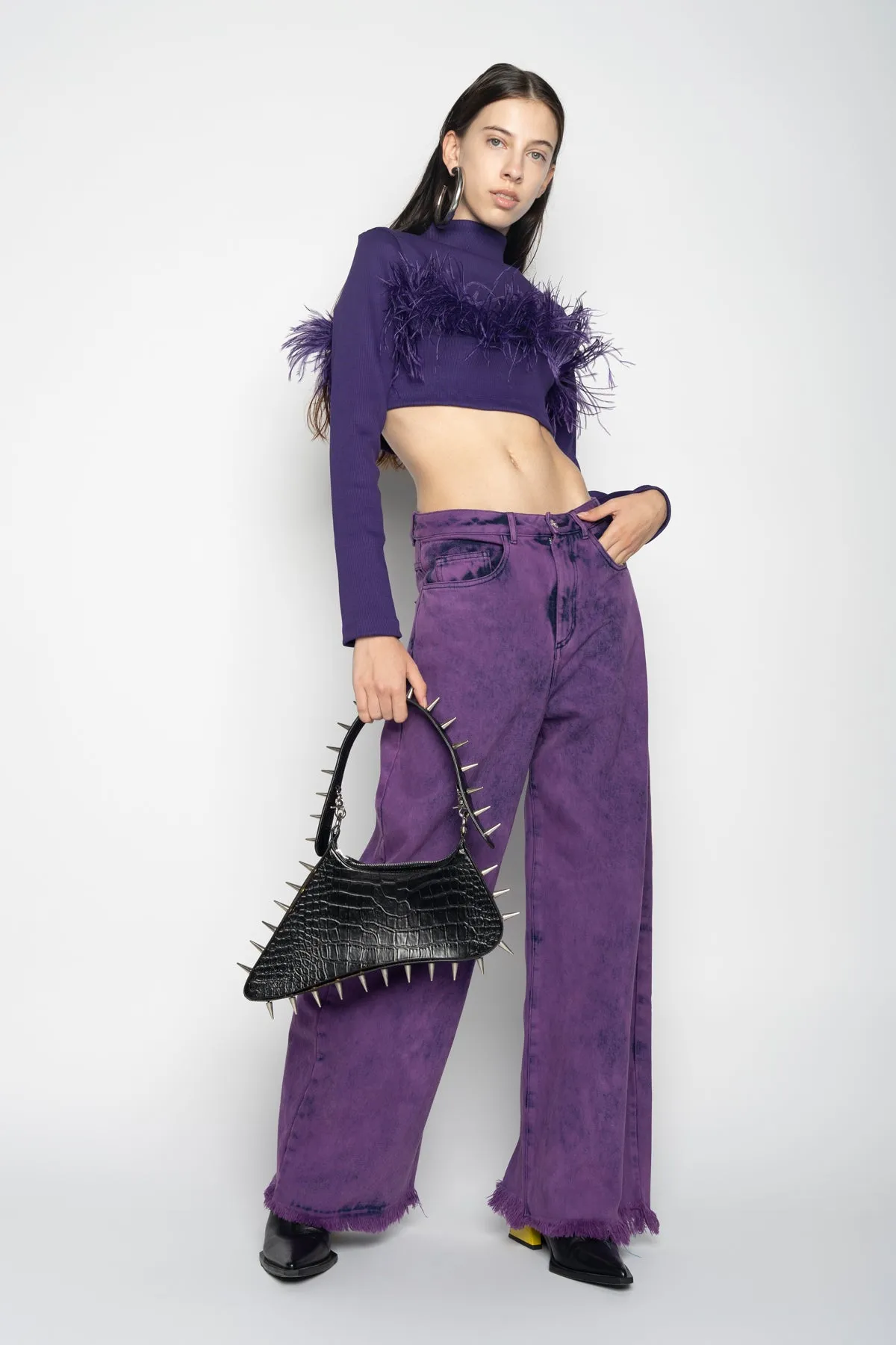 PURPLE BOYFRIEND TROUSERS