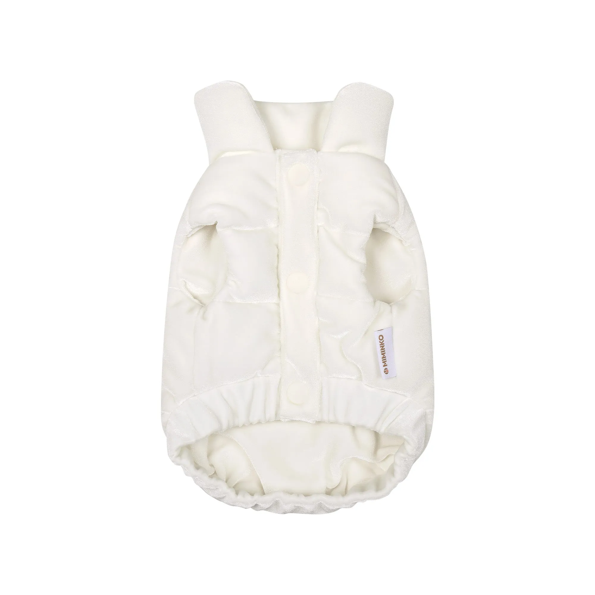 Snow White Quilted Puffer Vest - Ivory