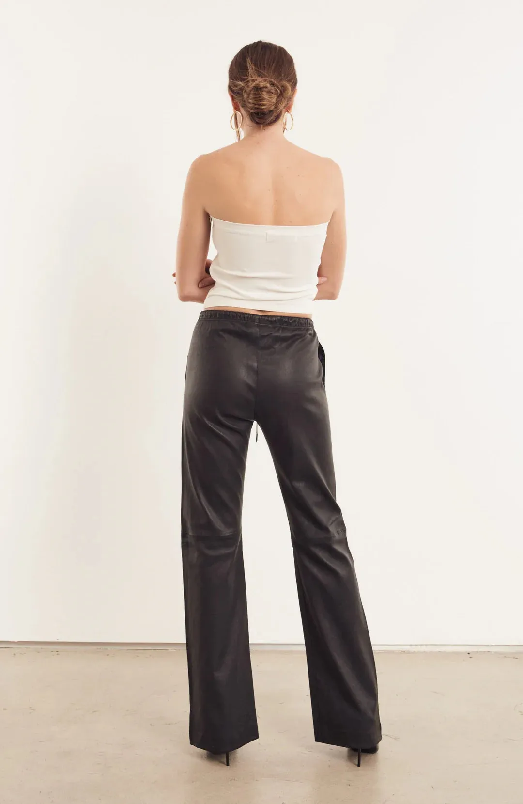 SPRWMN DRAWSTRING STRAIGHT LEG PANT