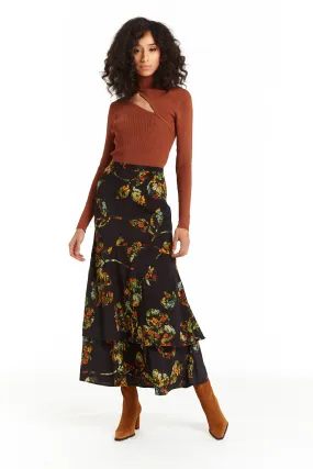 Supernatural Floral Ruffle Skirt