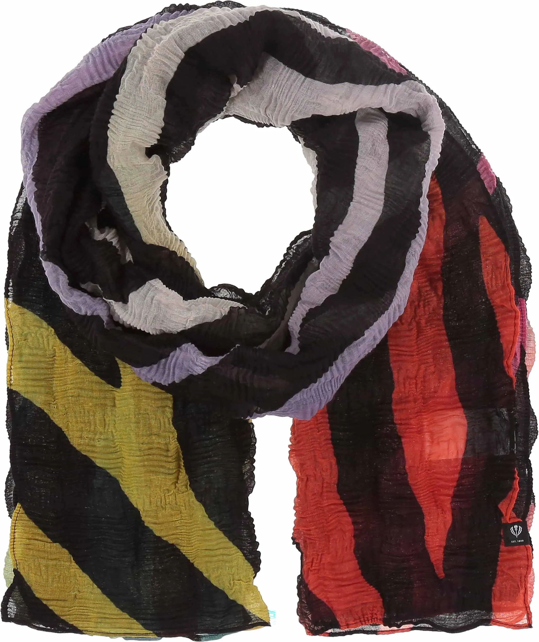 Sustainability Edition Bold Stripes Recycled Plissé Scarf