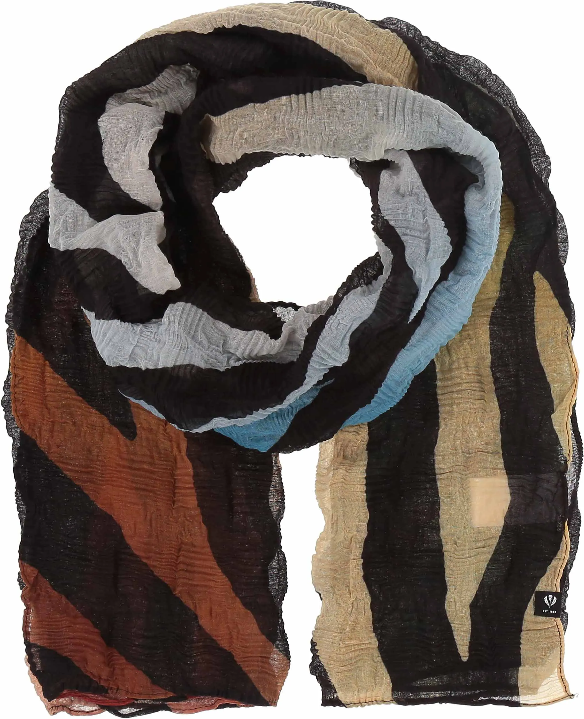 Sustainability Edition Bold Stripes Recycled Plissé Scarf