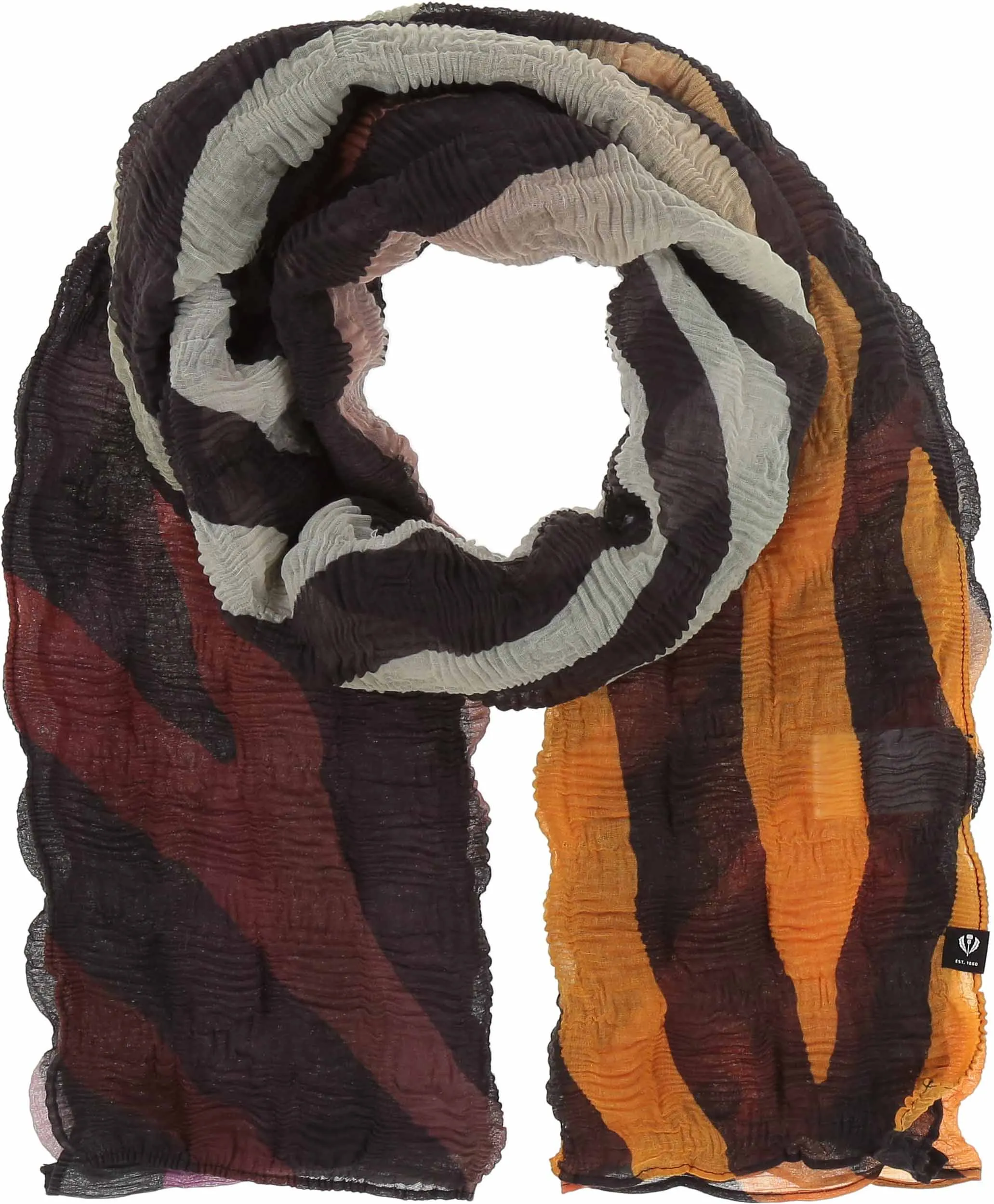 Sustainability Edition Bold Stripes Recycled Plissé Scarf