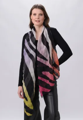 Sustainability Edition Bold Stripes Recycled Plissé Scarf