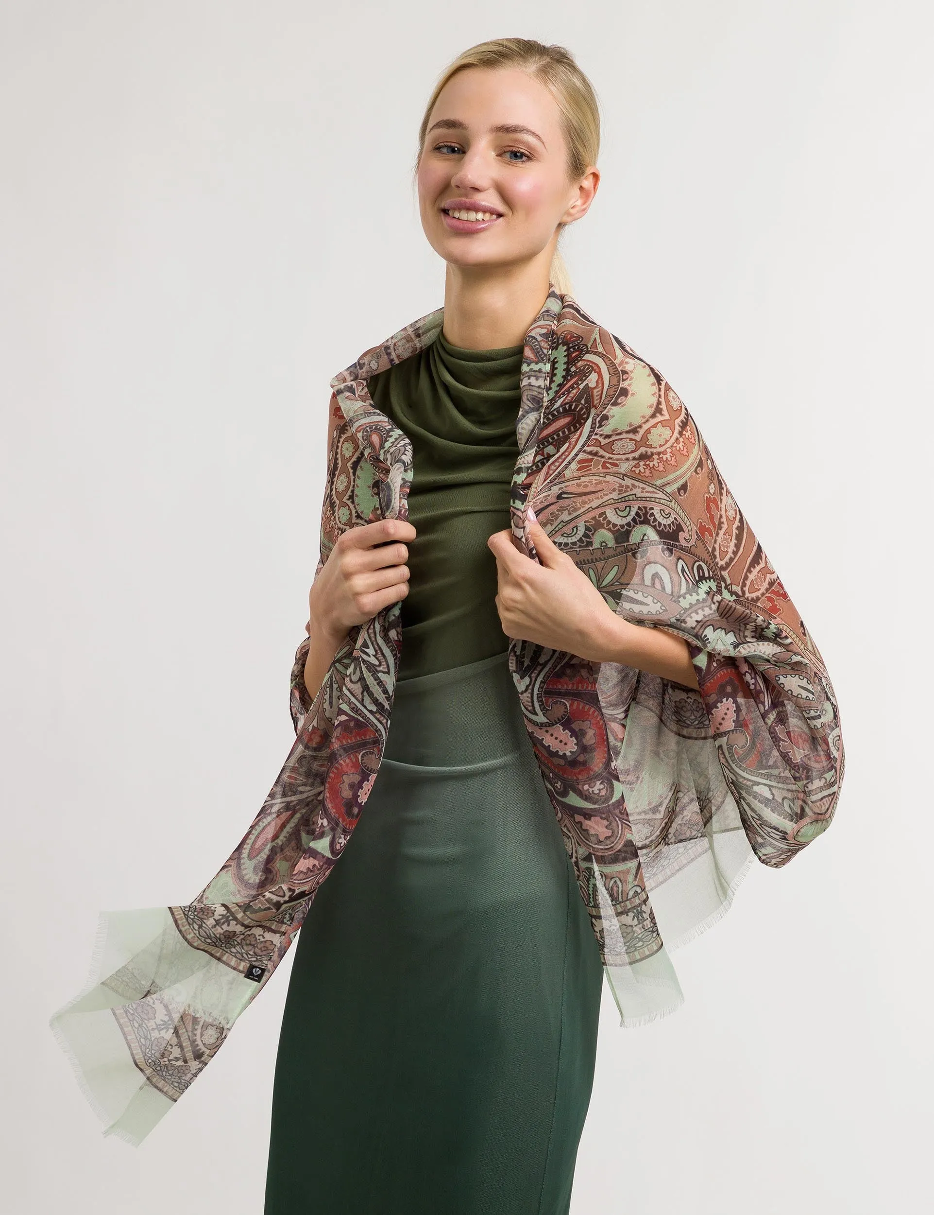 Sustainability Edition Ornamental Paisley Recycled Scarf