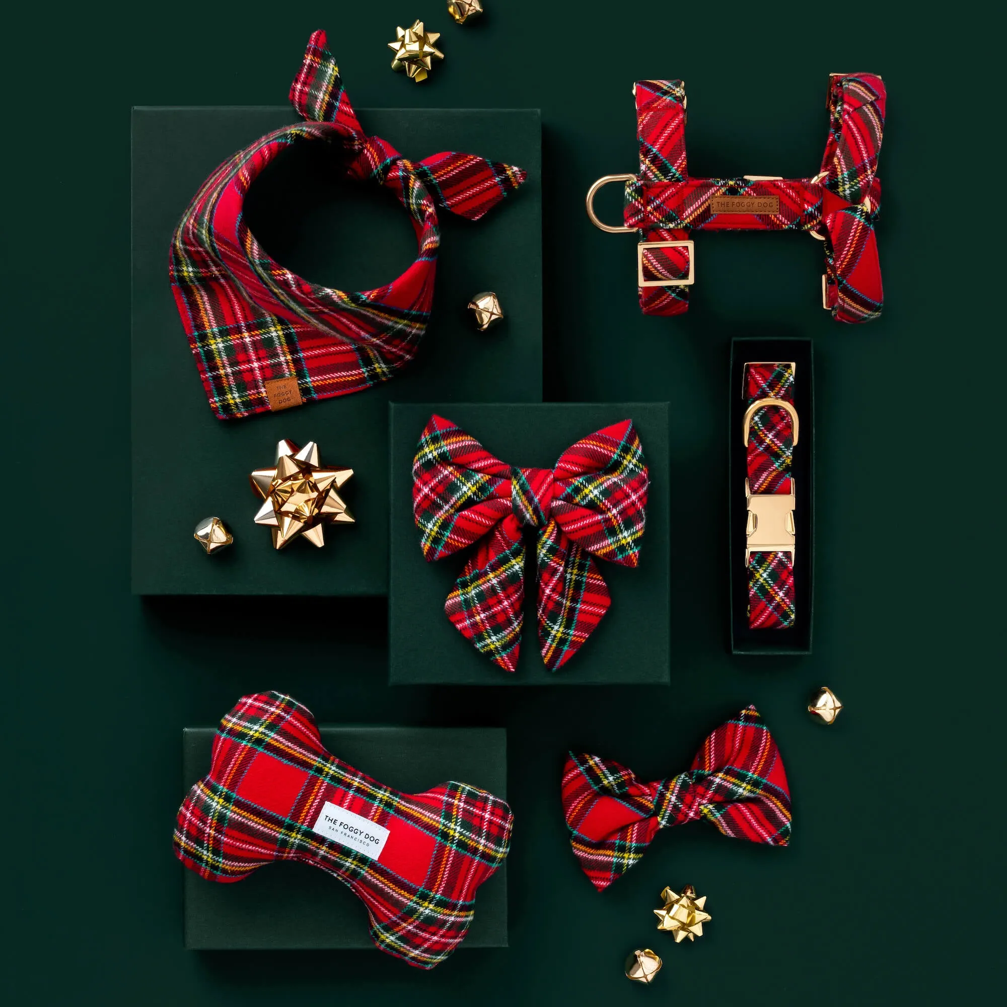 Tartan Plaid Flannel Bow Tie Collar