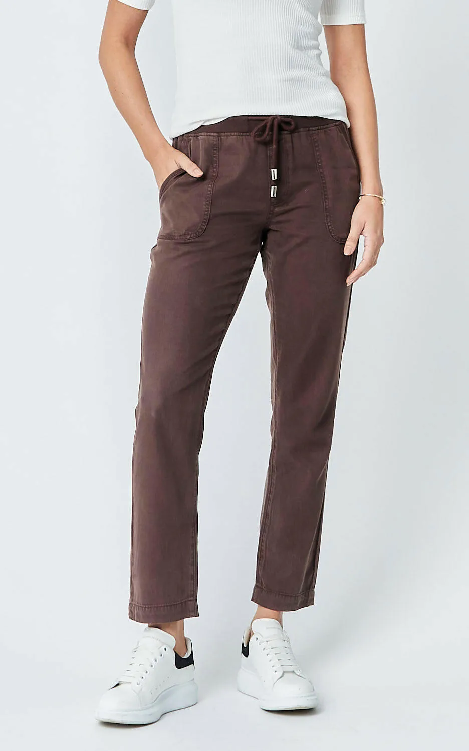 Tessini Brown Tencel Pants