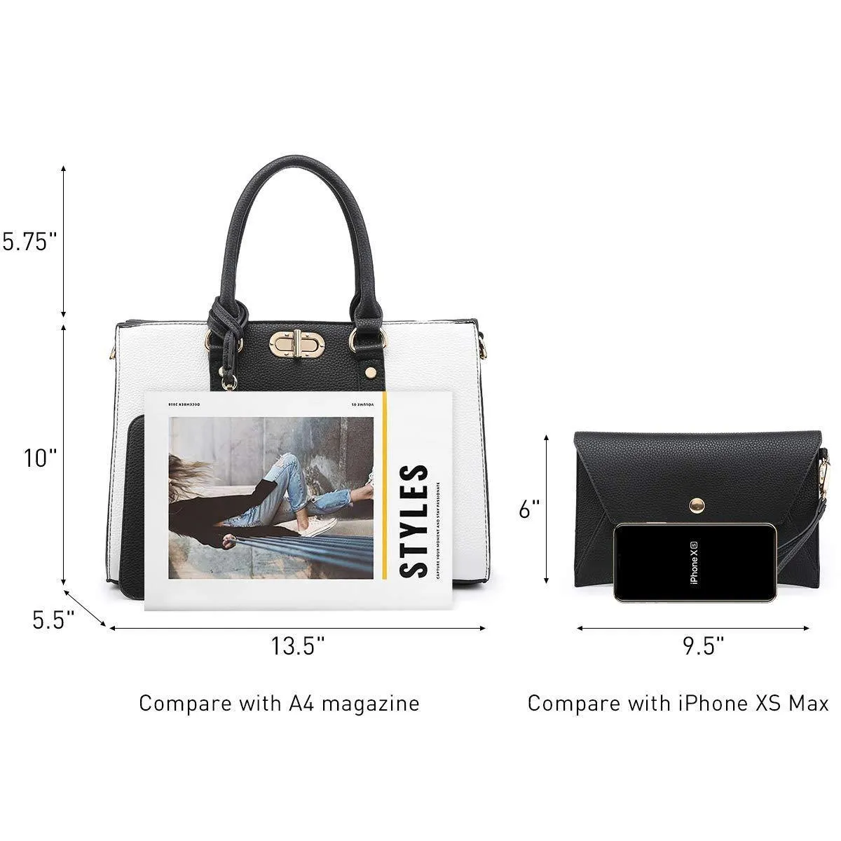 Two-tone 3-in-1 Handbag