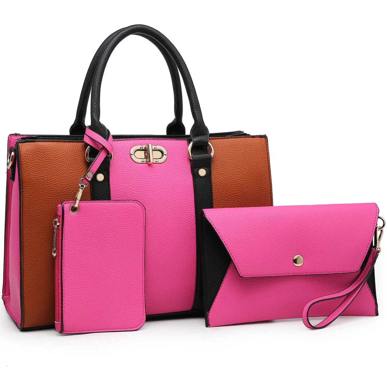 Two-tone 3-in-1 Handbag