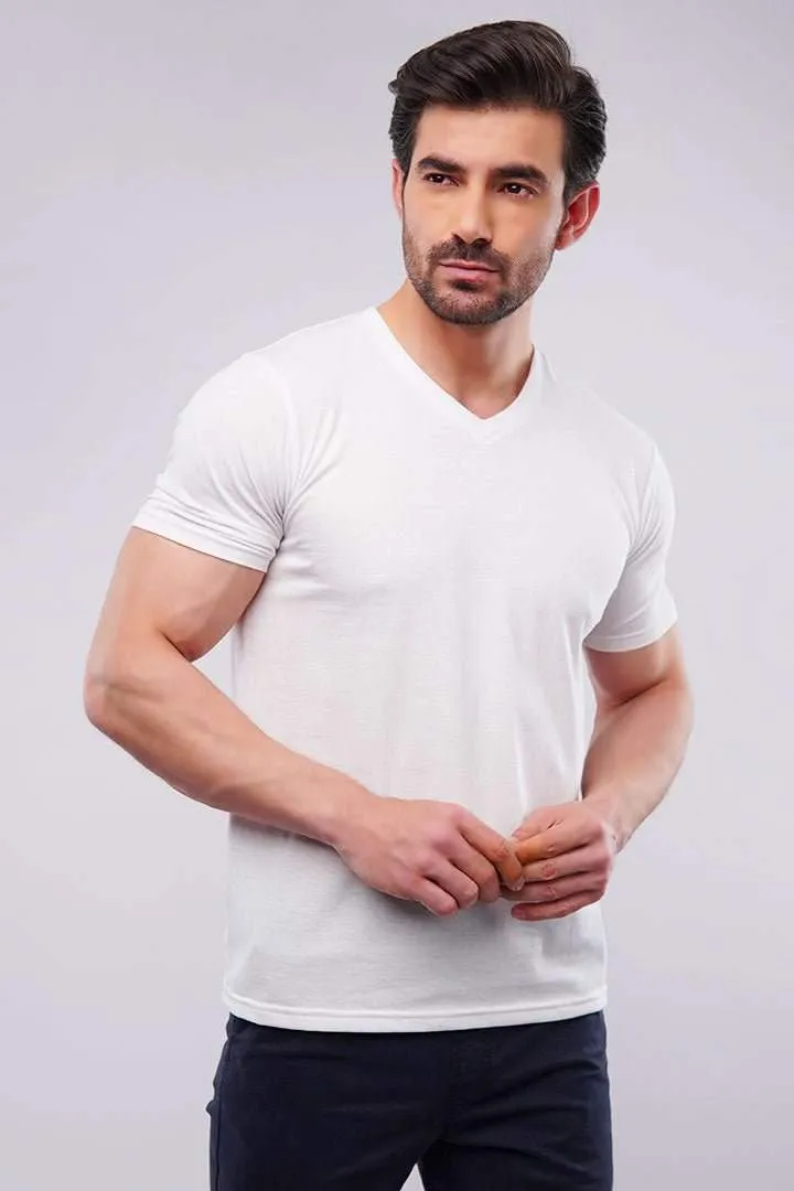 V-Neck T-Shirt - White