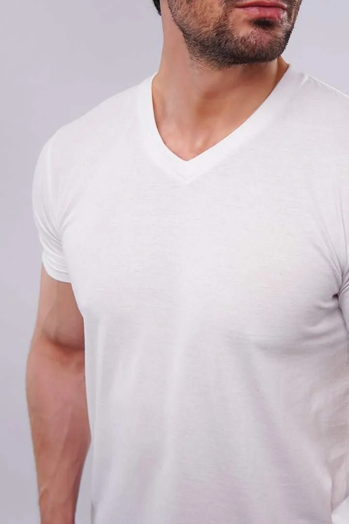 V-Neck T-Shirt - White