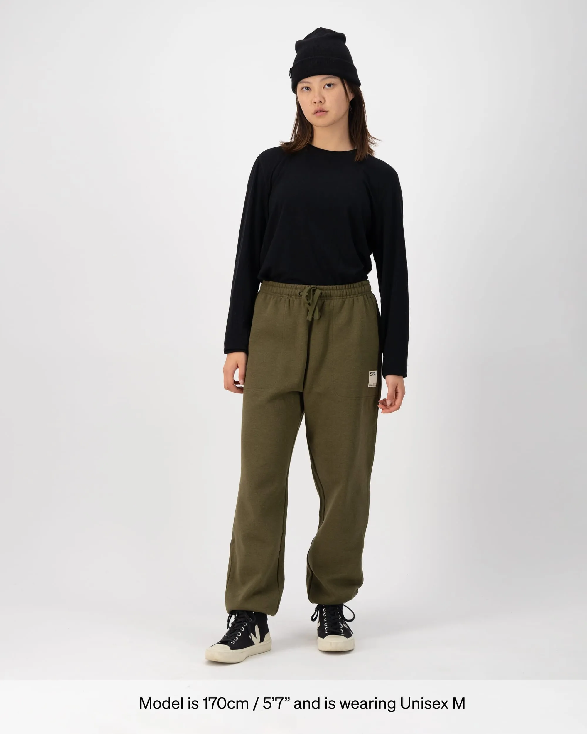 Verdant Merino Organic Cotton Sweatpants - Dark Olive