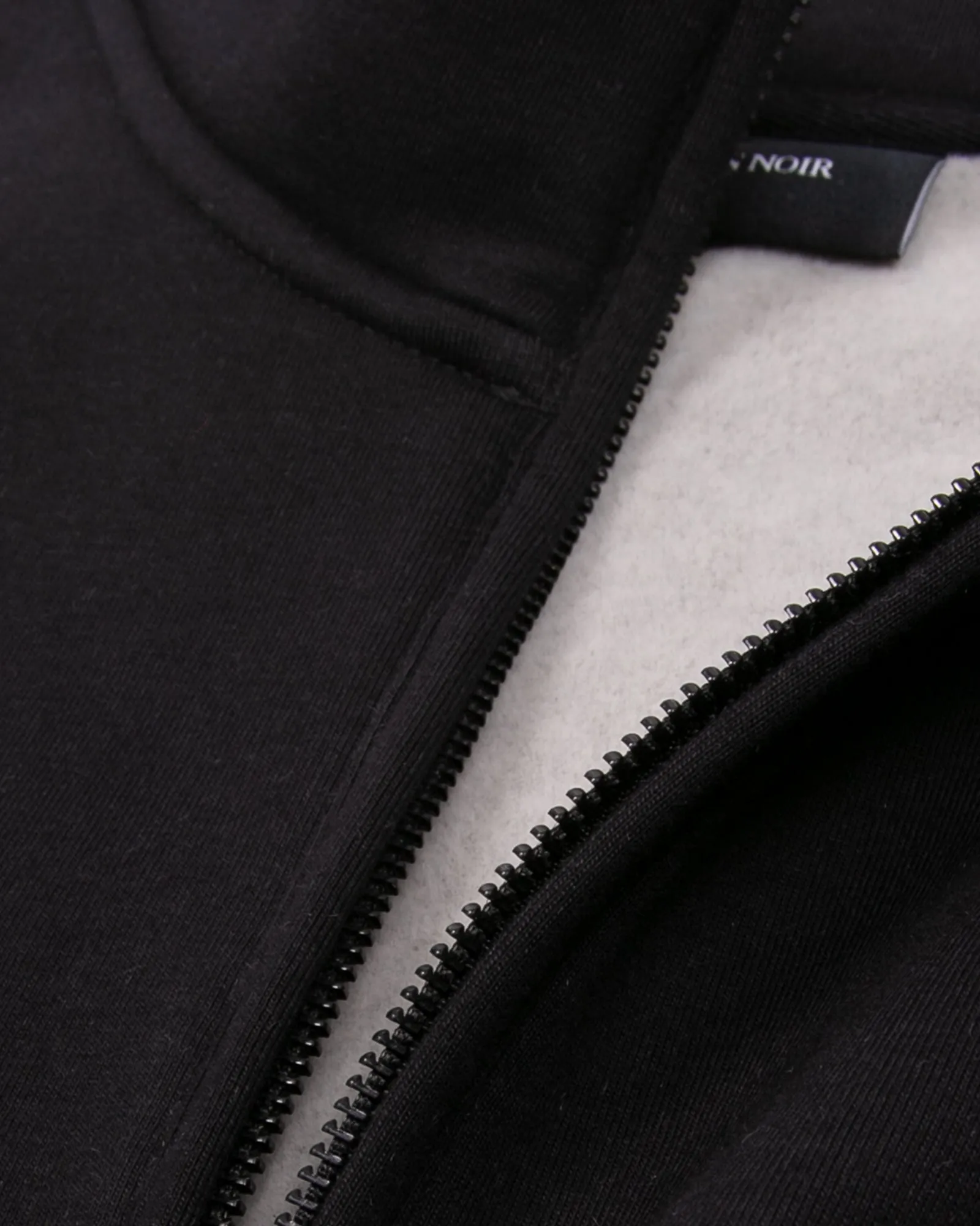 Zip Mock Poly Fleece - Black