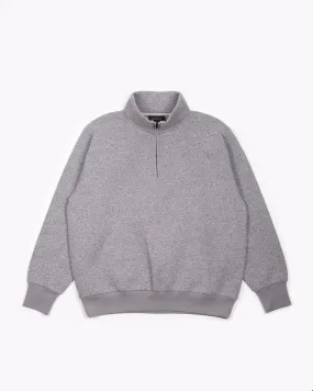 Zip Mock Poly Fleece - Heather