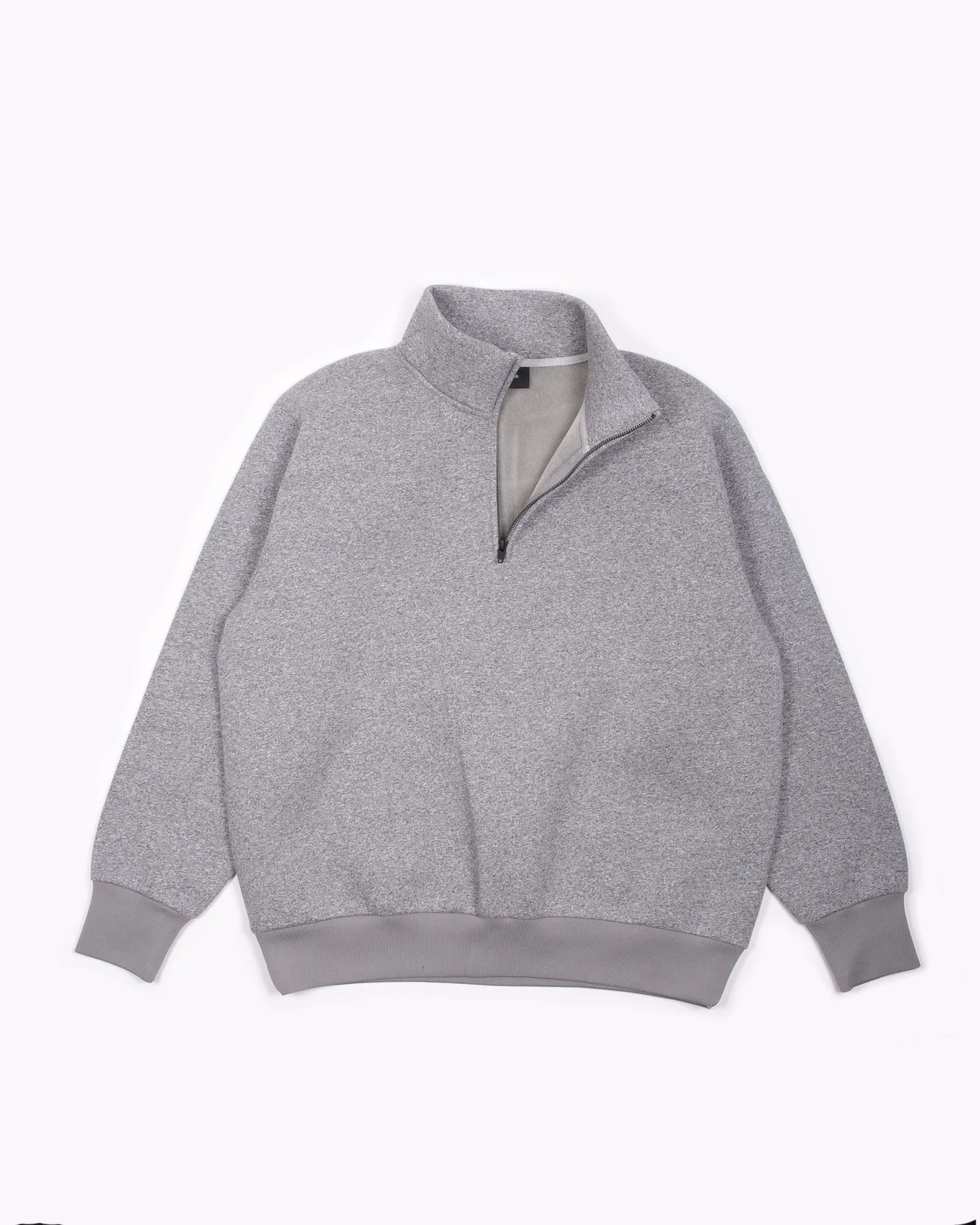 Zip Mock Poly Fleece - Heather