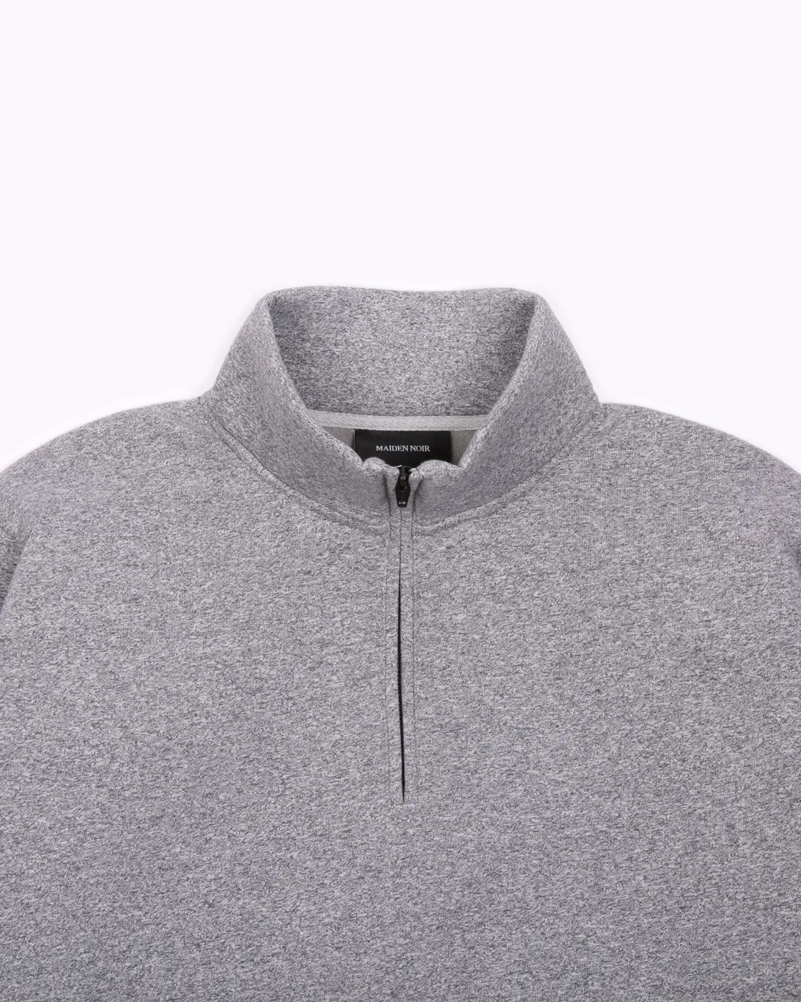 Zip Mock Poly Fleece - Heather