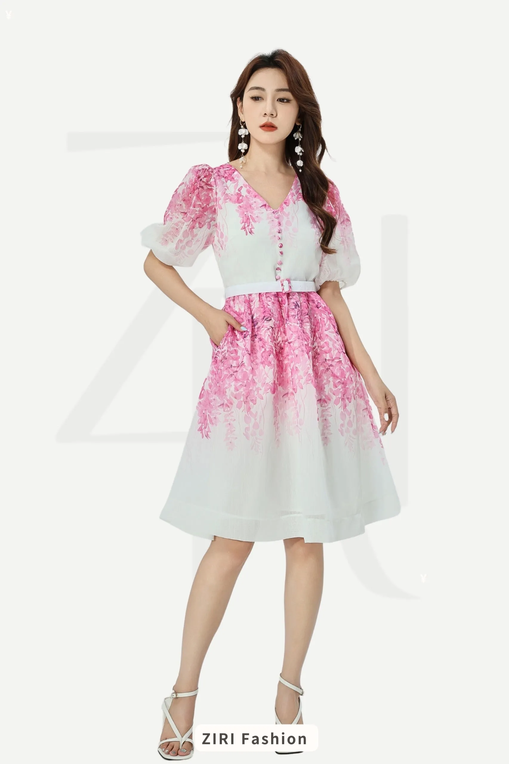 Ziri A-line Floral Dress